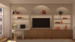 aménagement salon meuble TV